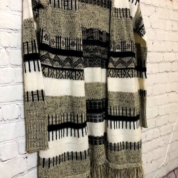 Fringed Duster Long Sweater Jacket Cardigan Cardy Blazer (Rich Colors!) - Picture 3 of 8